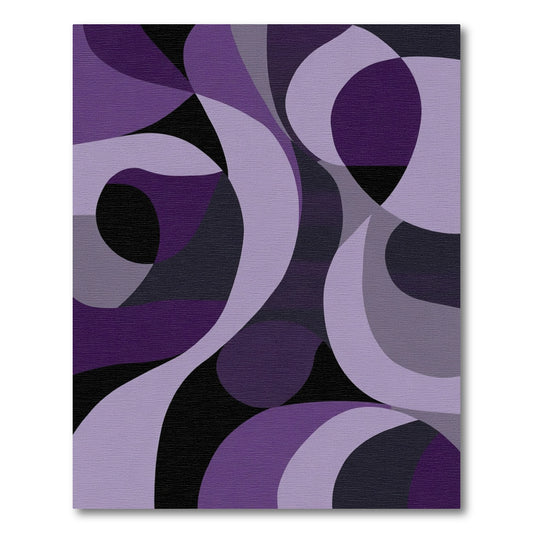 Amethyst Gradient Abstract Swirls Rug