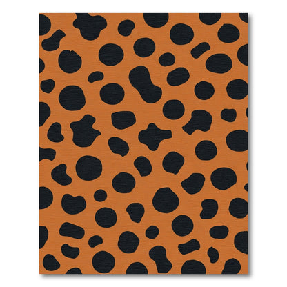 Orange Black Polka Dot Spots Rug