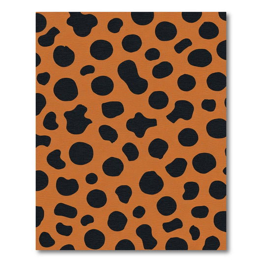 Orange Black Polka Dot Spots Rug