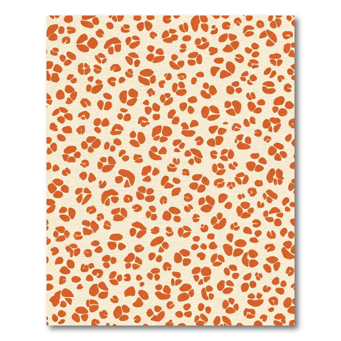 Orange Abstract Spots Cream Rug
