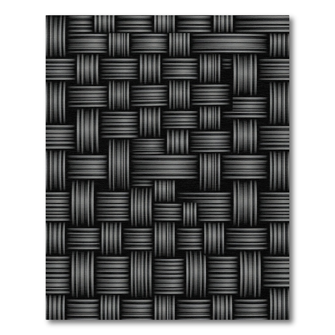 Black Textured Weave Pattern Rug