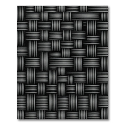 Black Textured Weave Pattern Rug