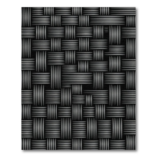 Black Textured Weave Pattern Rug