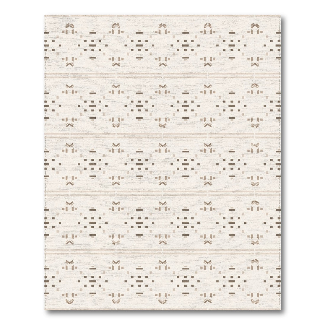 Beige Geometric Pattern Area Rug