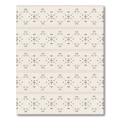 Beige Geometric Pattern Area Rug