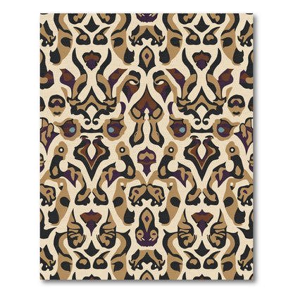 Eclectic Amber Floral Symmetry Rug