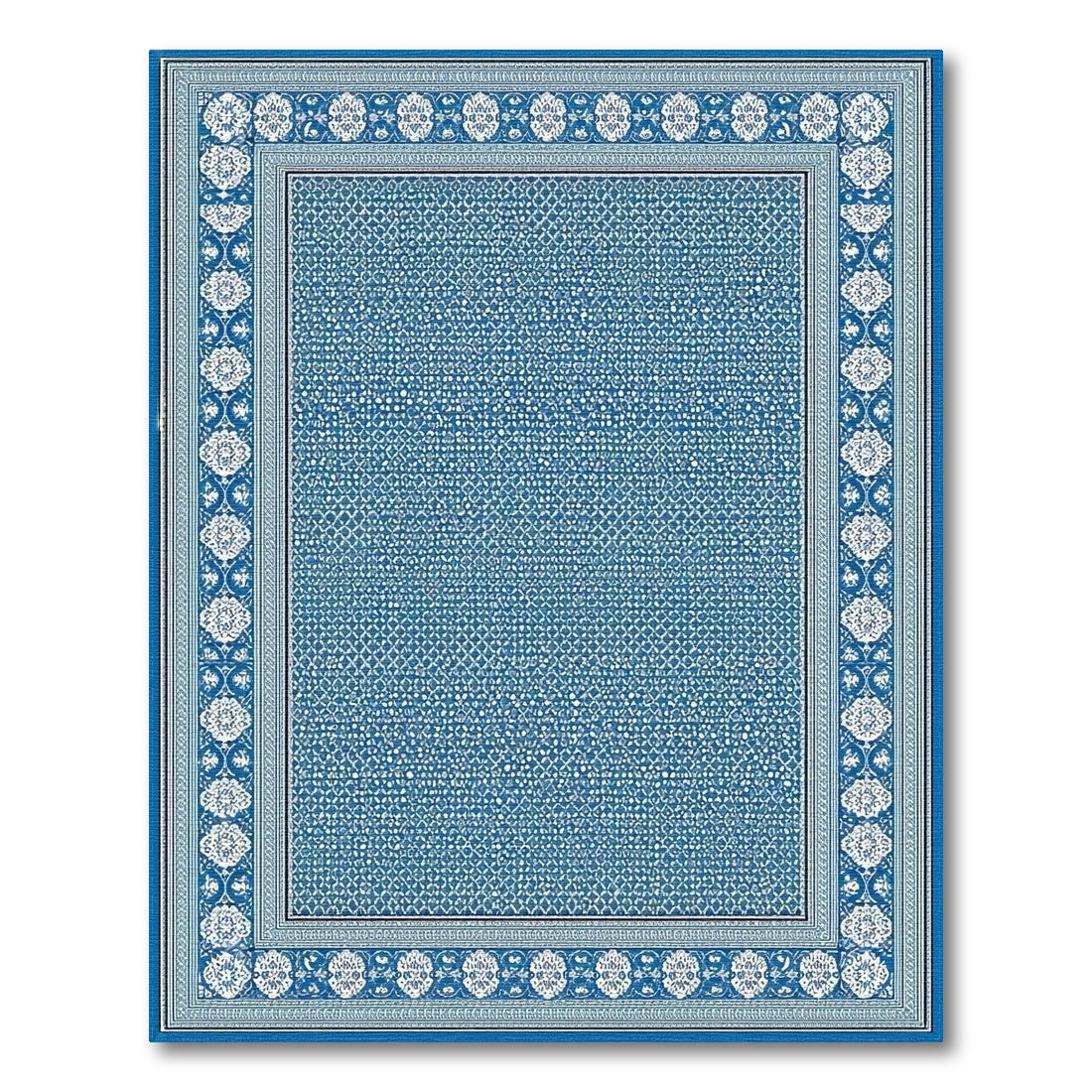 Blue and Teal Traditional Persian Blue Traditional Persian Area Rug