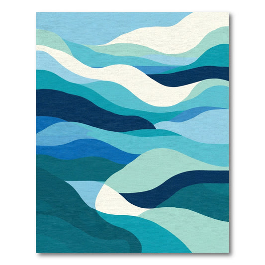 Oceanic Wave Abstract Swirl Rug