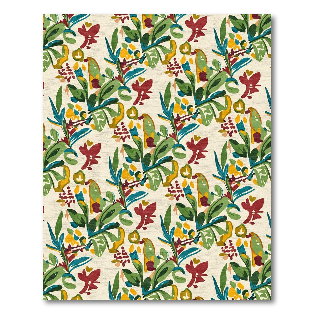Vibrant Autumn Foliage Botanical Collage Rug