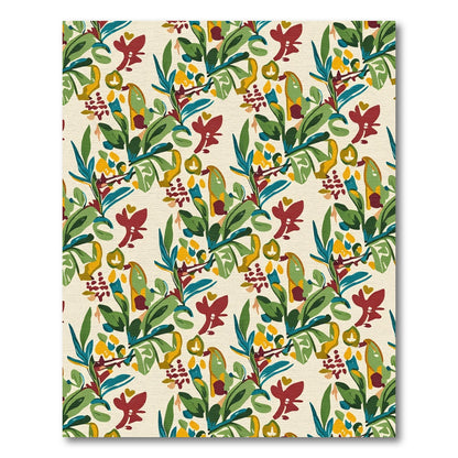 Vibrant Autumn Foliage Botanical Collage Rug