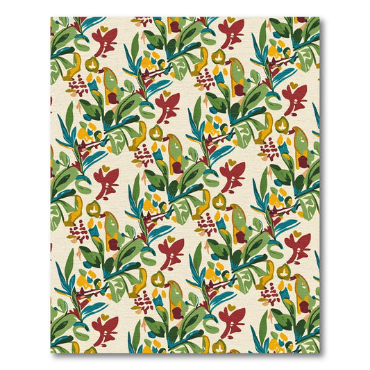 Vibrant Autumn Foliage Botanical Collage Rug