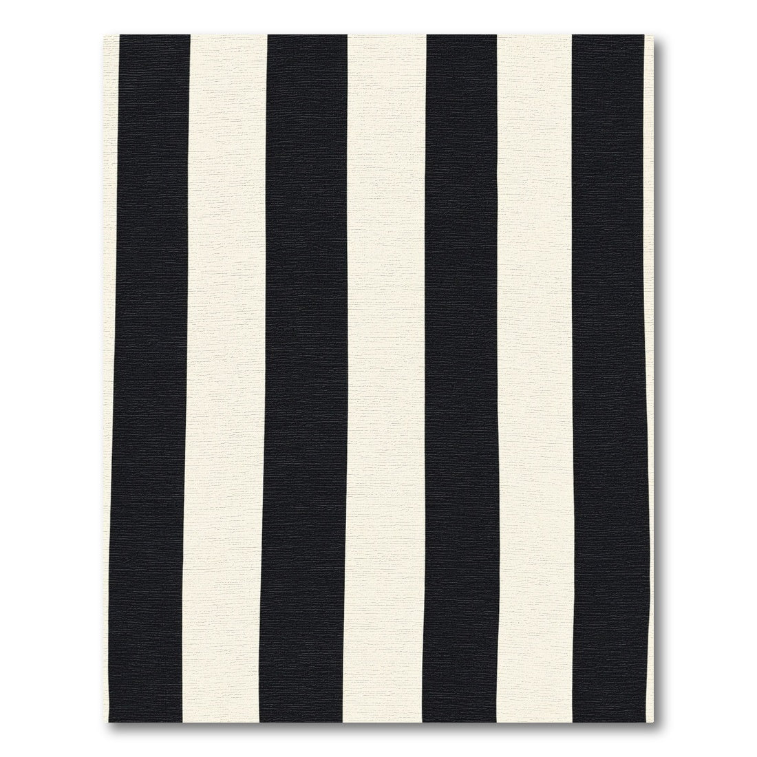 Bold Black Cream Vertical Stripes Rug