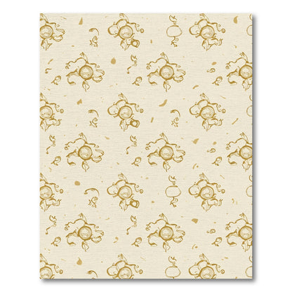 Golden Swirl Floral Medallion Repeat Rug