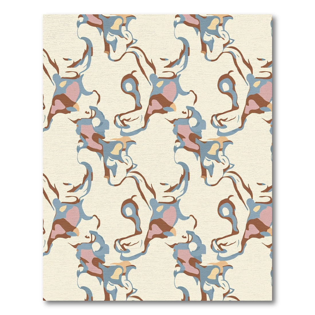 Earthy Abstract Organic Swirl Rug