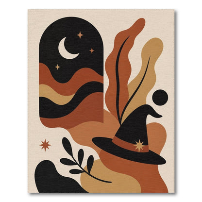 Abstract Witch Hat Moon Area Rug