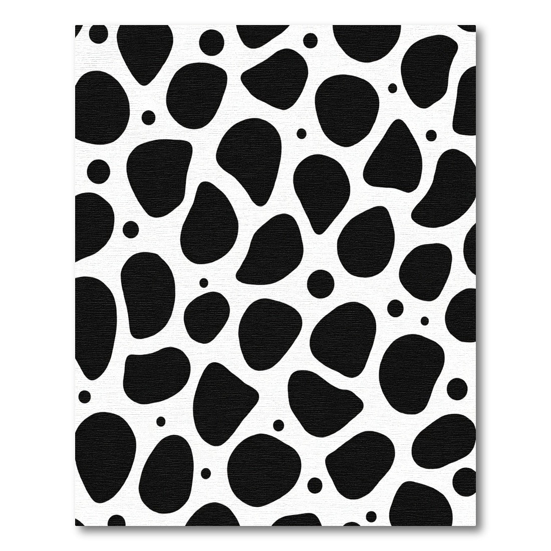 Black White Organic Spot Medley Rug