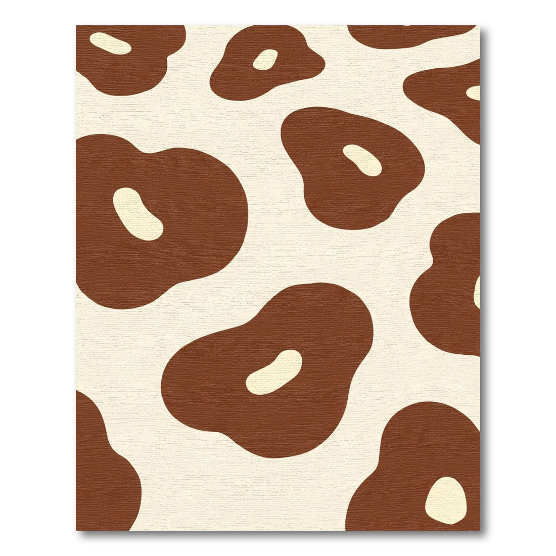 Brown White Organic Spot Rug
