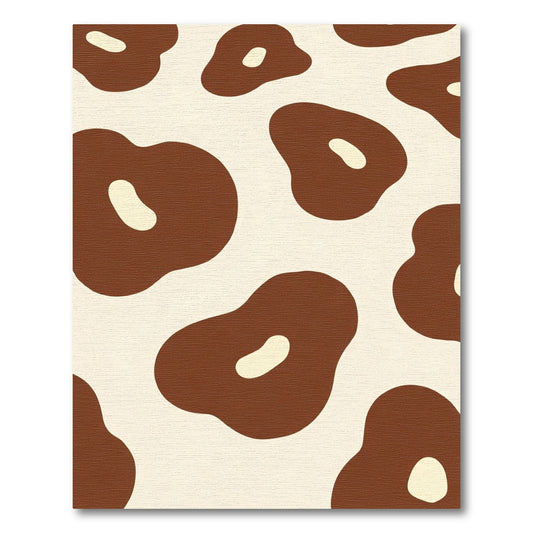 Brown White Organic Spot Rug