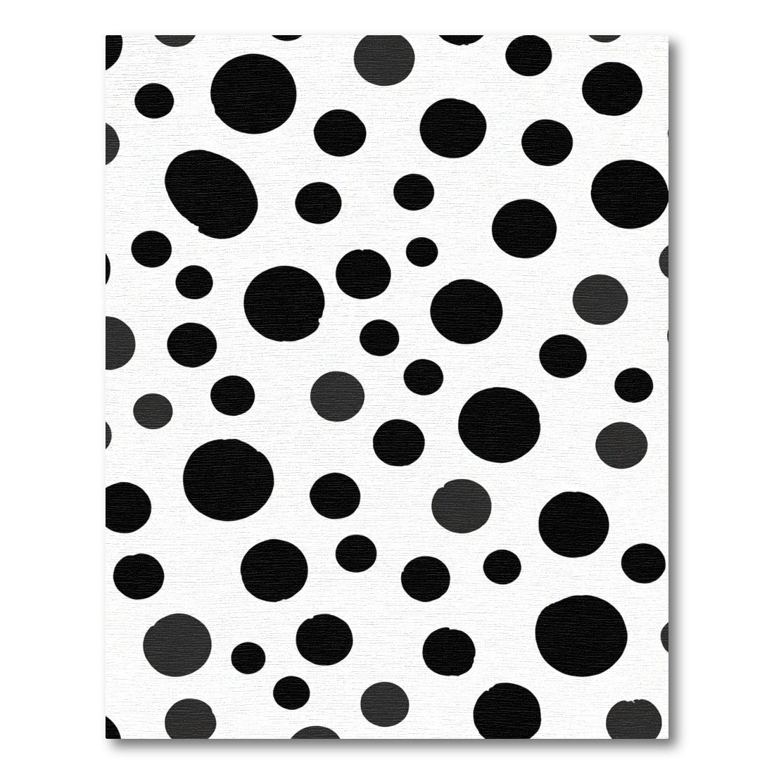 Bold Black Circles Random Composition Rug