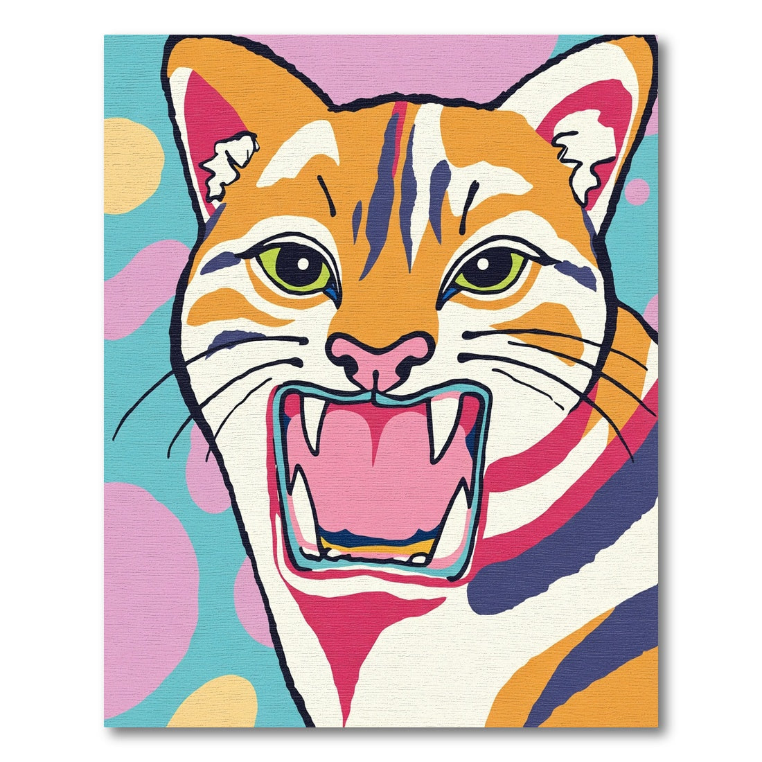 Vibrant Orange Tiger Roar Abstract Rug