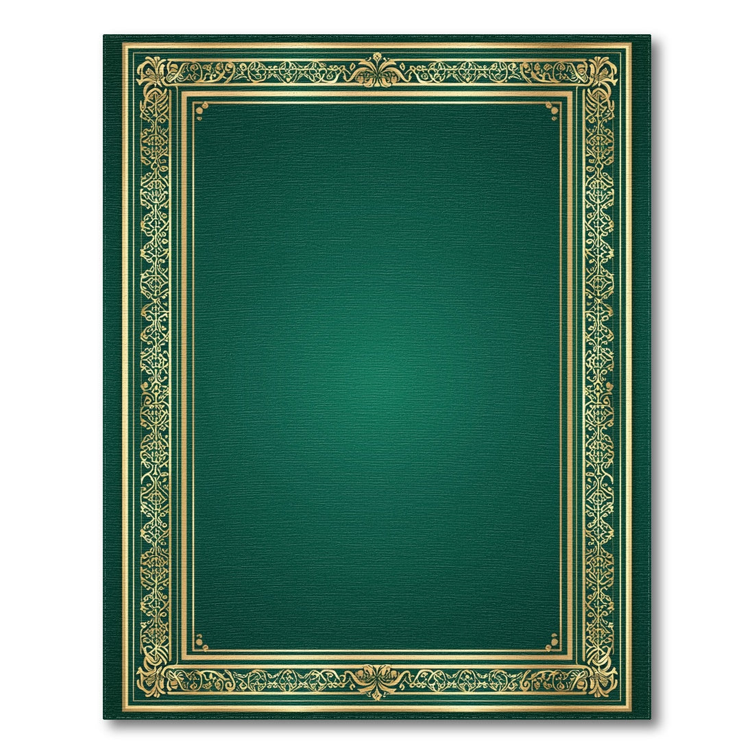 Traditional Persian Emerald Green Gold Ornate Persian Area Rug