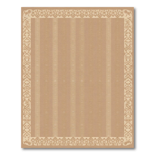 Classic Tan Stripe Border Rug