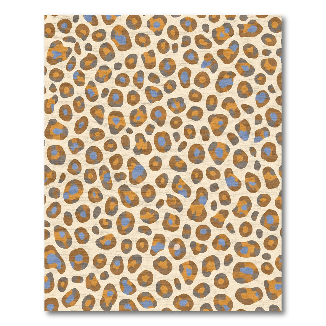Brown Tan Blue Spotted Spots Rug