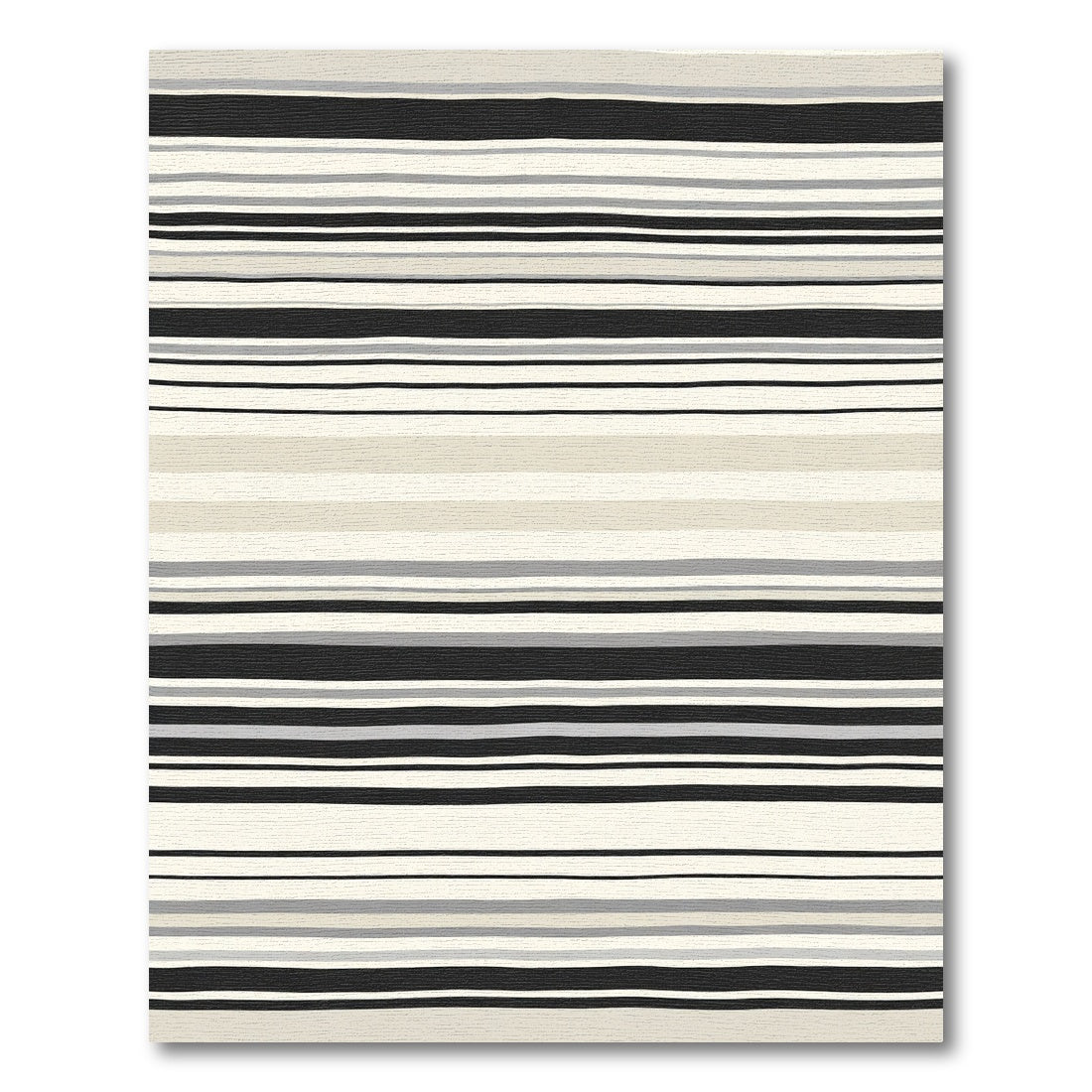 Neutral Tones Uneven Stripe Rug