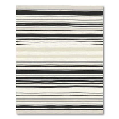 Neutral Tones Uneven Stripe Rug