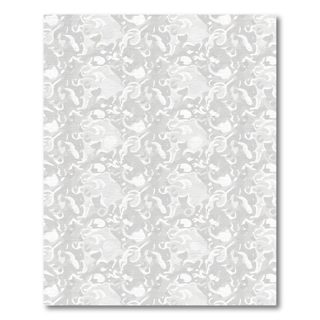 Light Gray Abstract Swirls Rug
