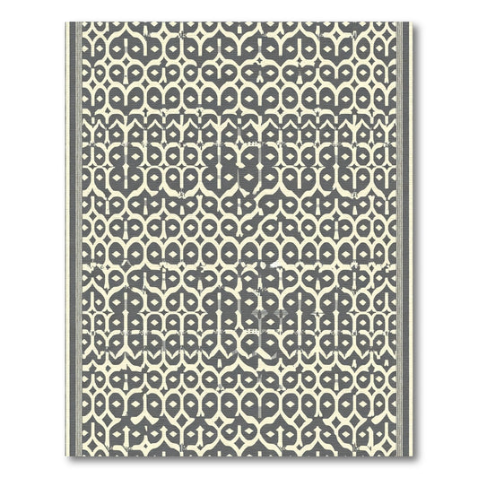 Vintage Cream Geometric Arabesque Rug