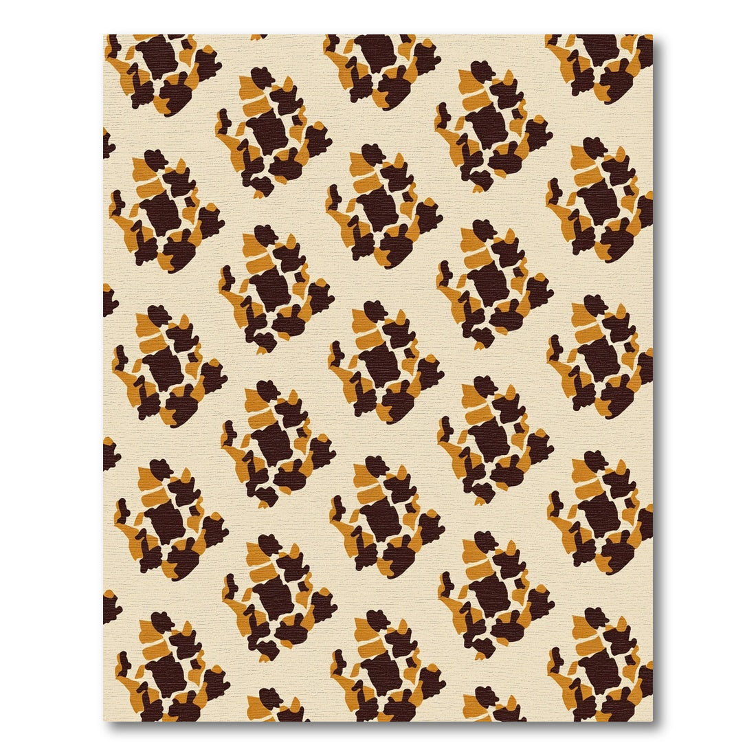 Earthy Brown Abstract Patchwork Tile Rug