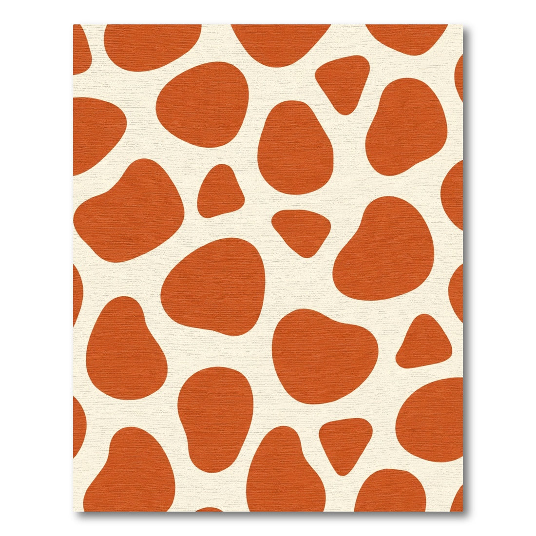 Rustic Orange Giraffe Spots Rug