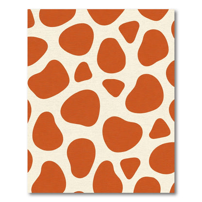 Rustic Orange Giraffe Spots Rug