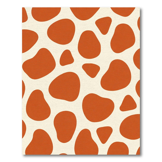 Rustic Orange Giraffe Spots Rug