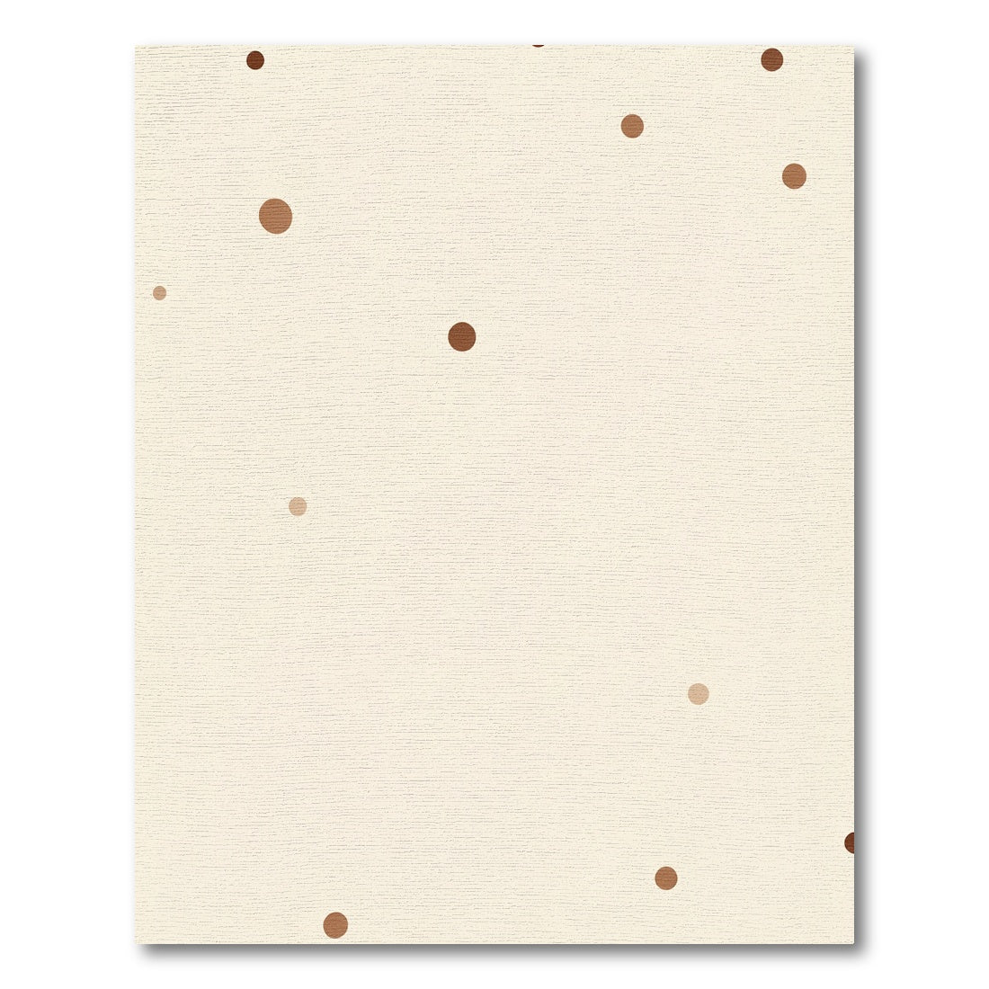 Warm Cream Chocolate Polka Dot Accents Rug
