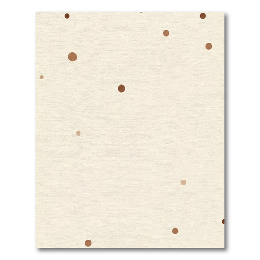 Warm Cream Chocolate Polka Dot Accents Rug