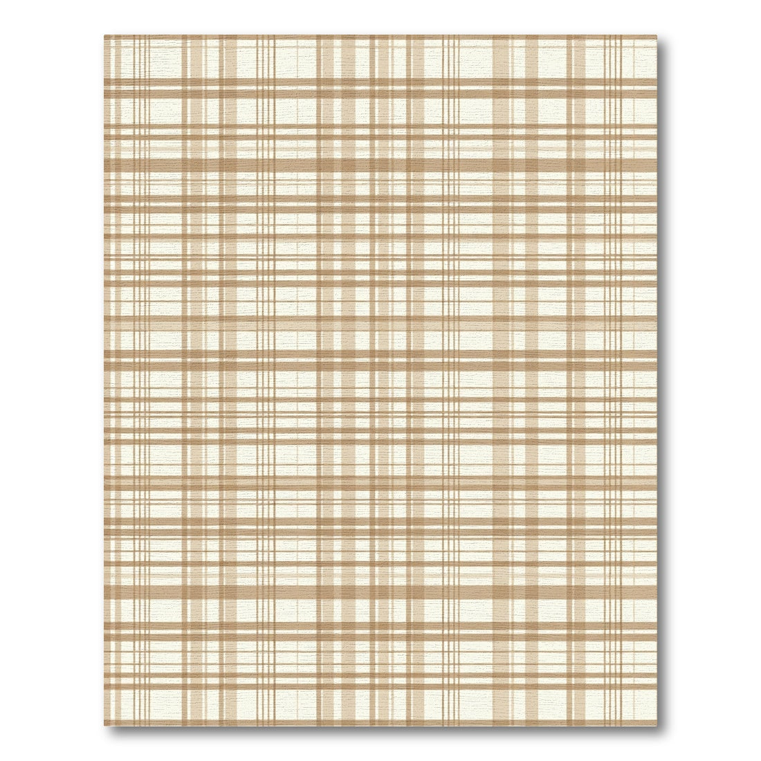 Subtle Tan Plaid Check Rug