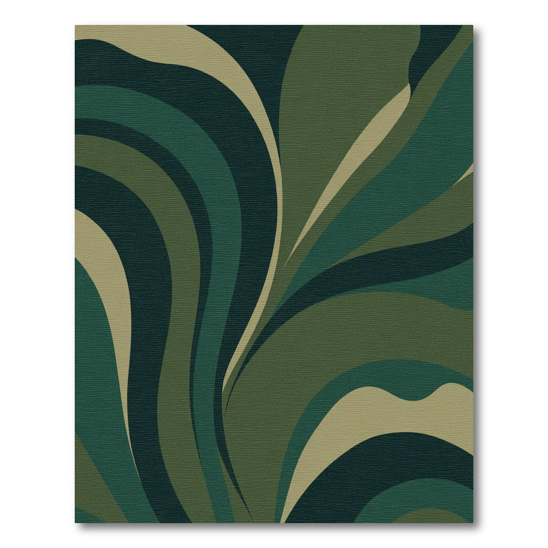 Deep Green Organic Flow Rug