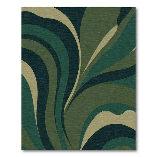 Deep Green Organic Flow Rug