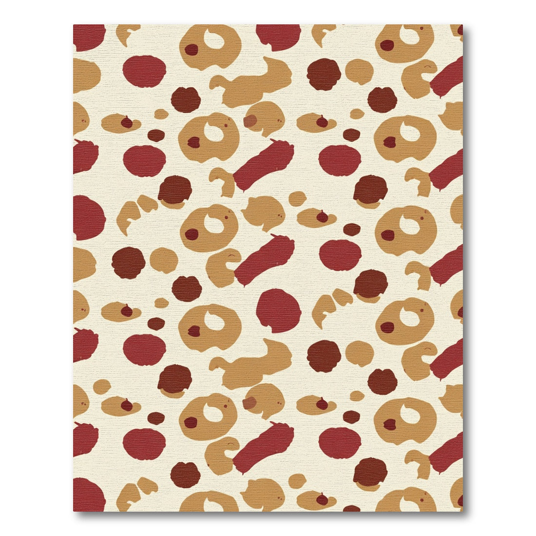 Earthy Red Doughnut Cloud Cluster Rug