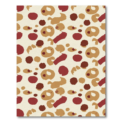 Earthy Red Doughnut Cloud Cluster Rug
