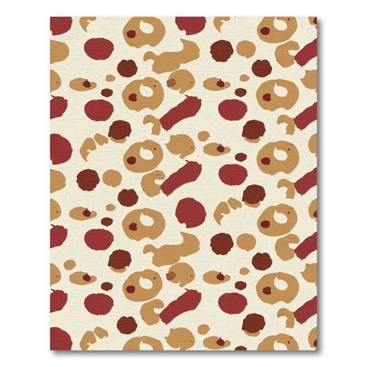 Earthy Red Doughnut Cloud Cluster Rug