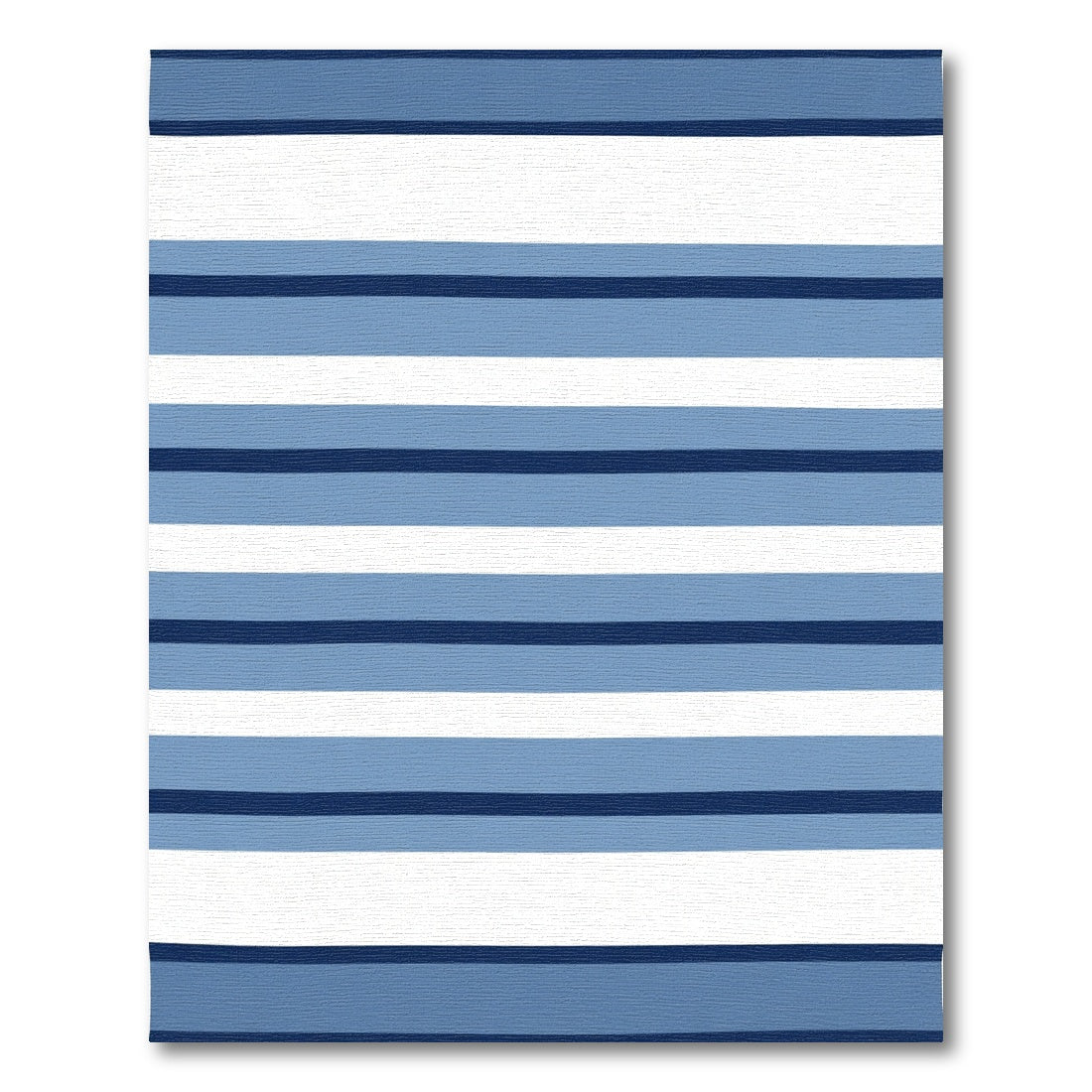 Coastal Blue Striped Comfort Runner Rug
