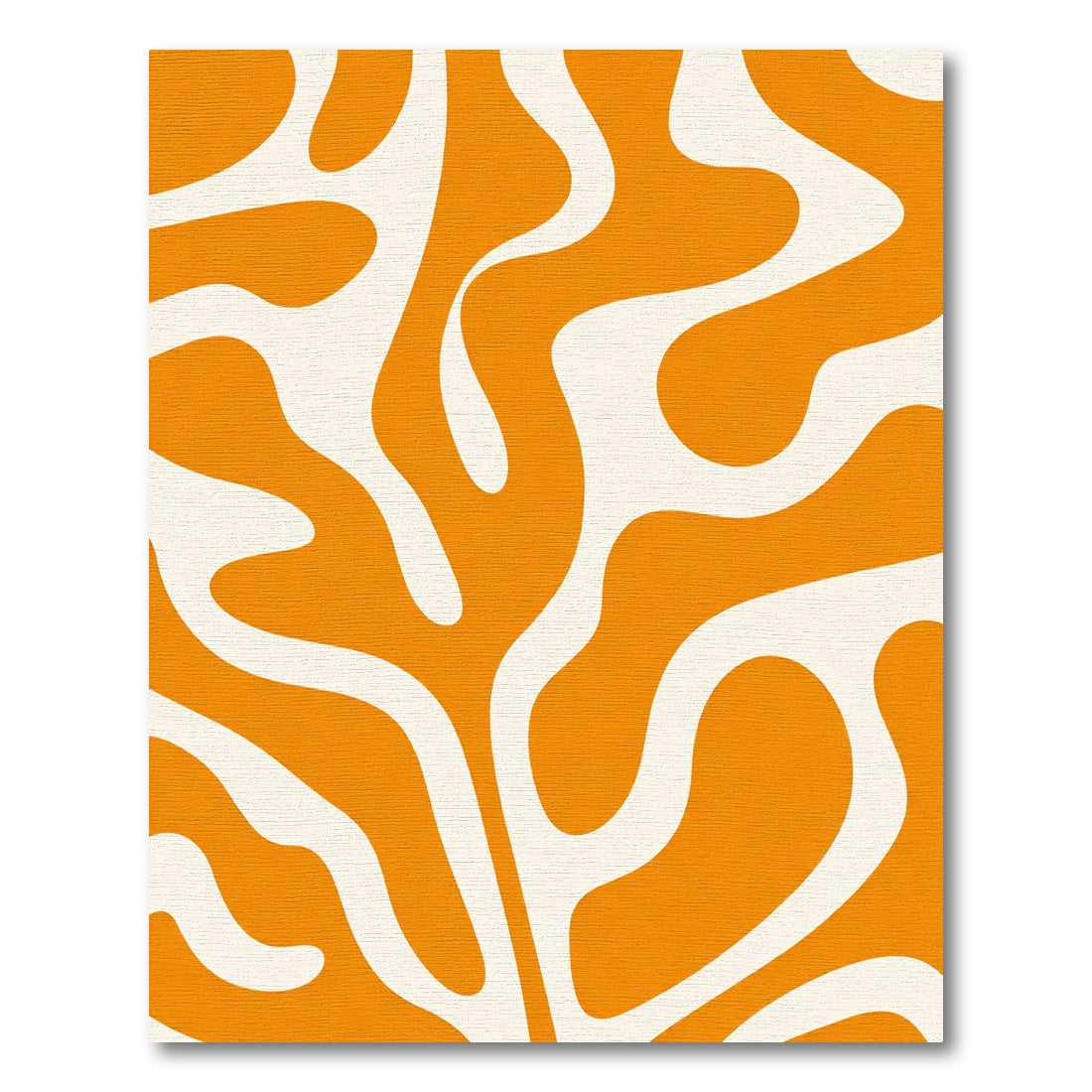 Orange Cream Abstract Swirl Rug