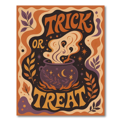 Trick or Treat Cauldron Halloween Area Rug