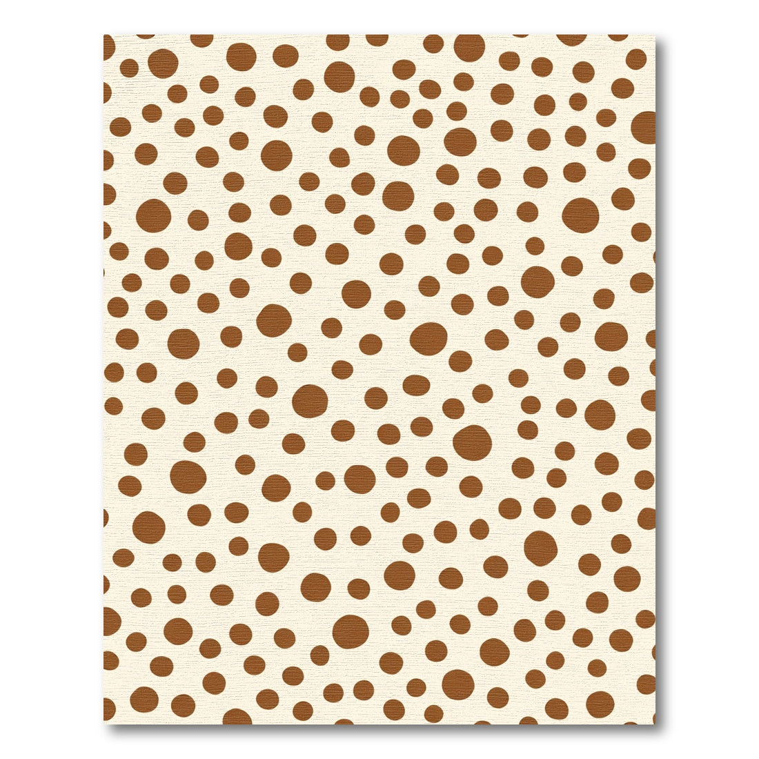Brown Scattered Circles Cream Background Rug
