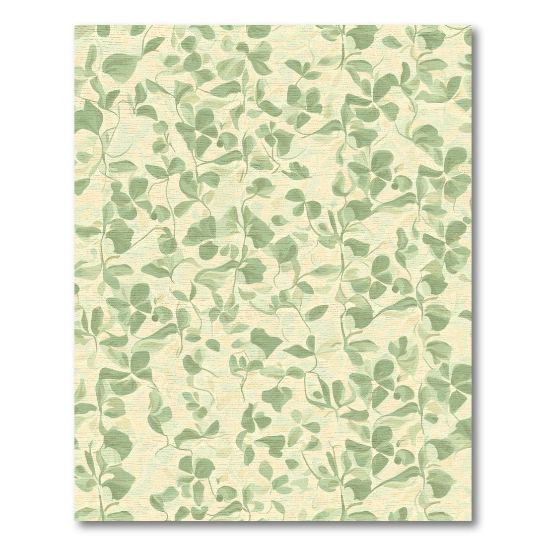 Subtle Green Clover Meadow Rug