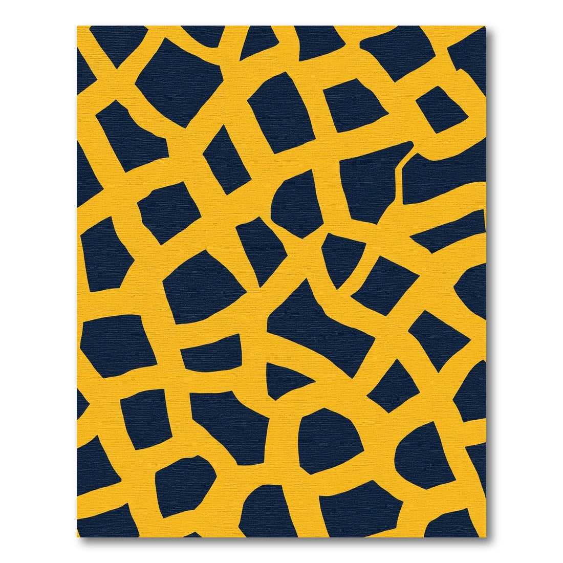 Bold Ochre Abstract Intersecting Lines Rug