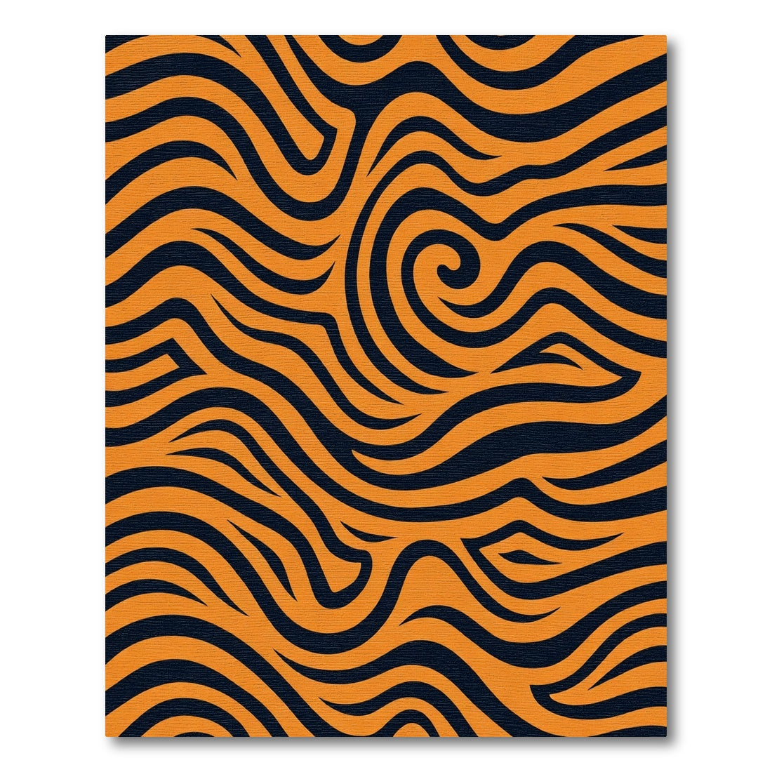 Bold Orange Swirl Accent Rug